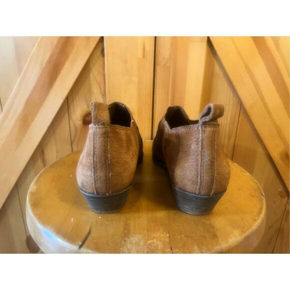 Lucky Brand Suede Leather Booties Boots Womens Size 6.5M Brown Tan Euc - Picture 4 of 6